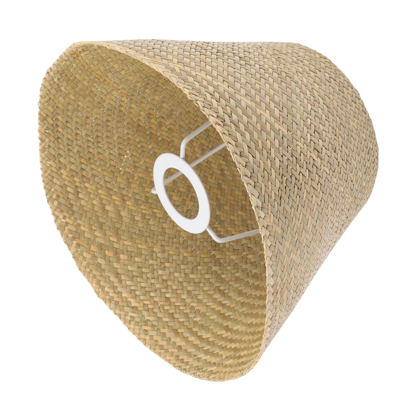 

Woven Table Lamp Shade Chandelier Cover Seagrass Rattan Braided Lampshade For Bedroom Living Room Office Decorative