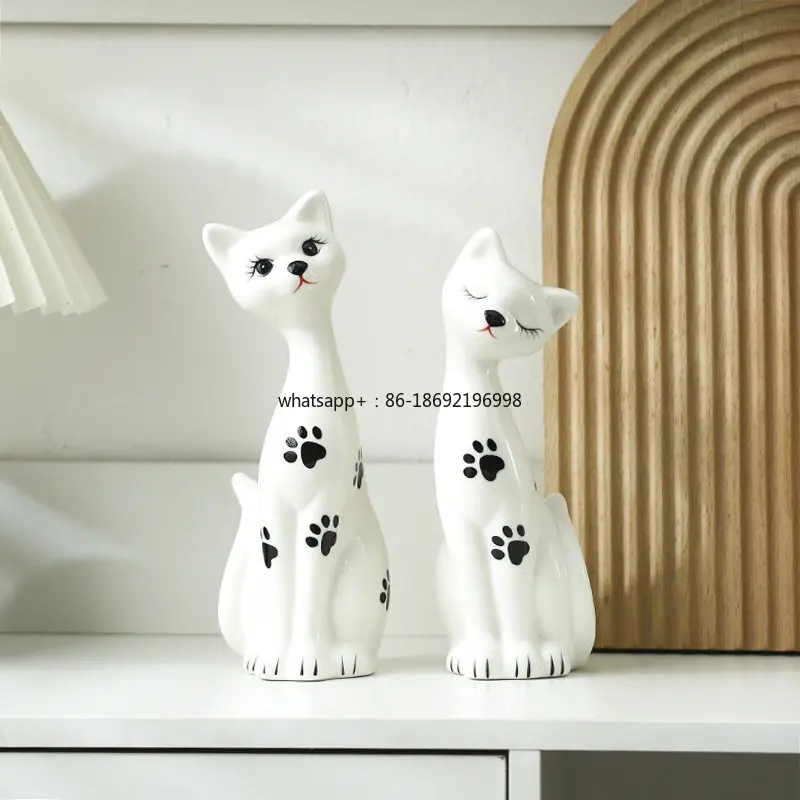 

Cute Cat Ceramic Home Living Room TV Cabinet Wine Cabinet Bedroom Cabinet Decoration