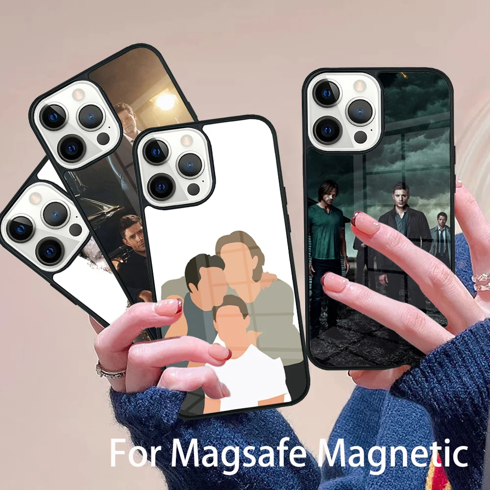 

TV series Supernatural Poster Phone Case Magesafe Magnetic Wireless Charge Cover For IPhone 16 11 12 13 14 15 Pro Max Plus Mini