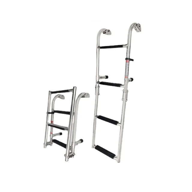 

Новейшая складная лестница из нержавеющей стали 316 для палубы скоростных катеров/яхт, аксессуар для спуска лодок, морское оборудование, новое состояние