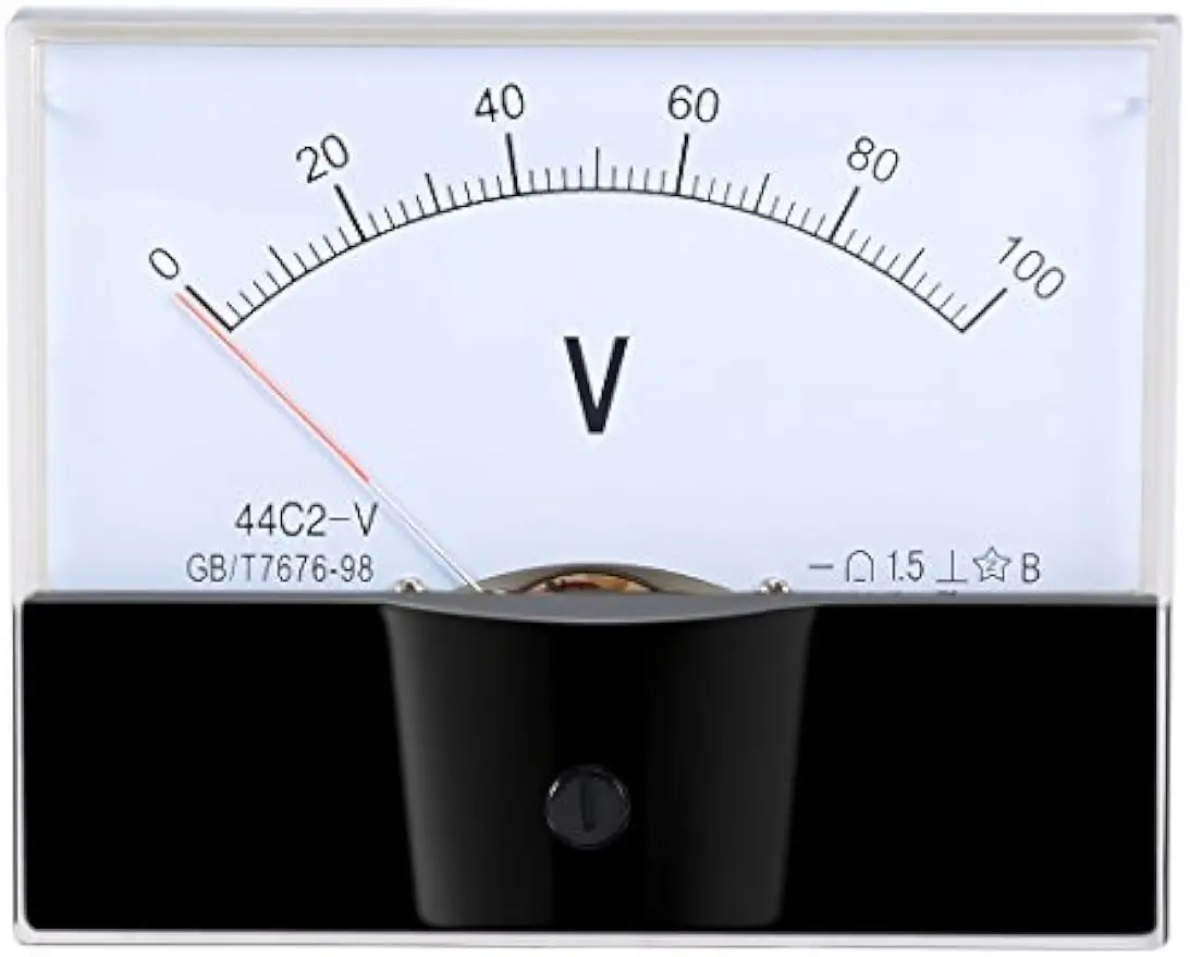 44C2 Pointer type DC voltmeter DC 0-100V 15V20V 30V50V 600V Analog Panel Voltage Gauge Volt Meter  1.5% Error Margin