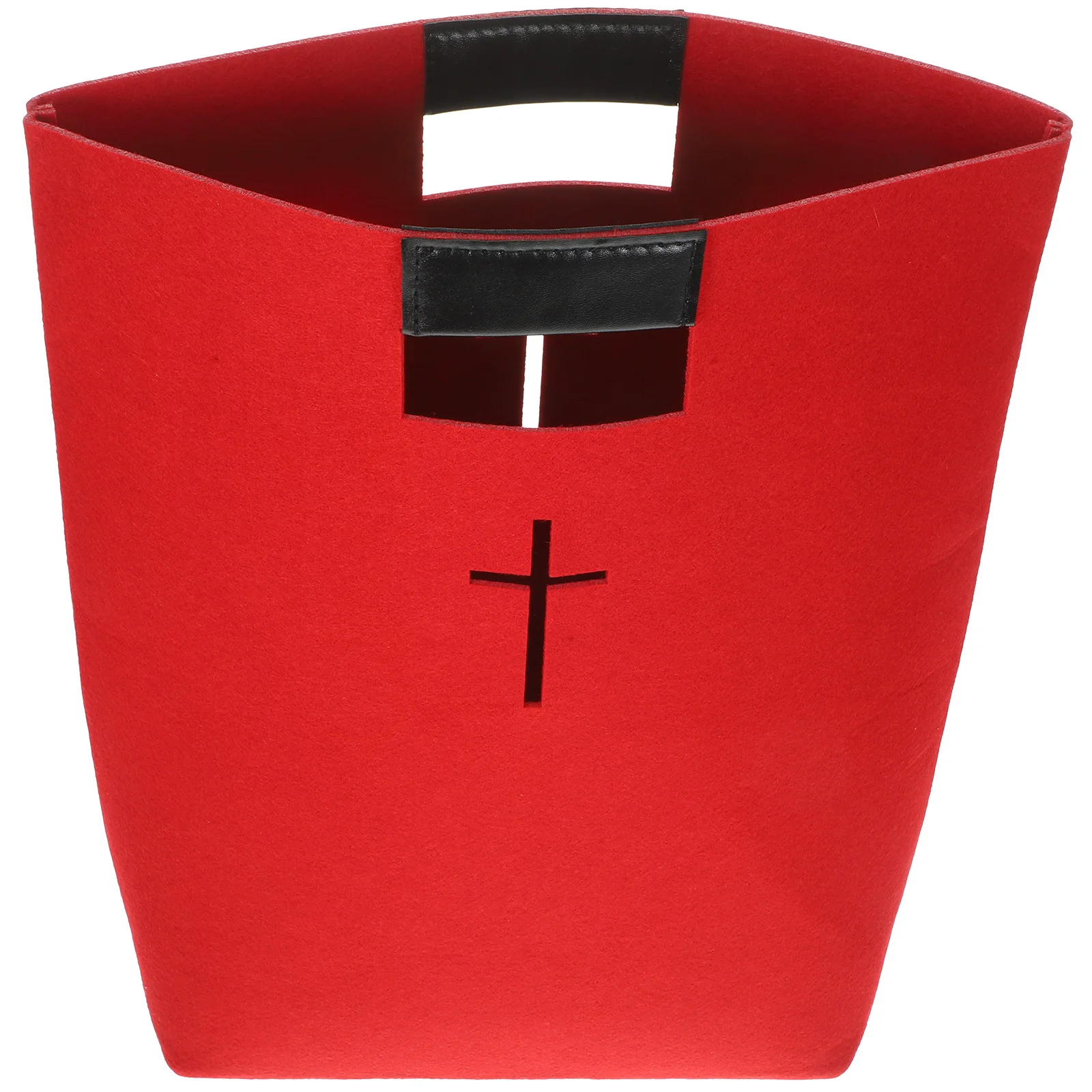 

Bible Storage Bag Felt Cover Church Study Pouch Tote Bags Comics Grocery Shopping Carrying Cross Design Handbag