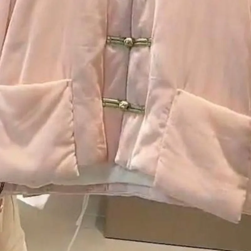 Women's Fall Winter Tops Coat Cotton Coat Embroidery Sweet Slim Slim Loose Leisure Simple Design Soft Trend New Versatile Niche