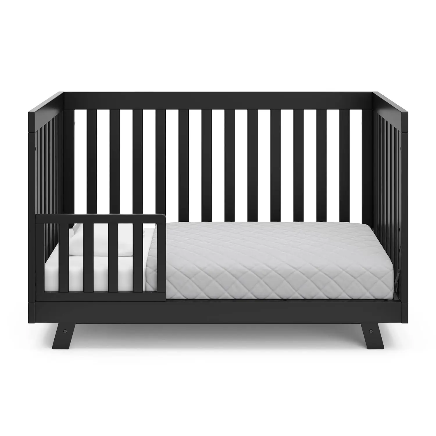 Berceau convertible Beckett (negro) – Convierte desde el cuna hasta la cama y el sofá cama de los niños pequeños,