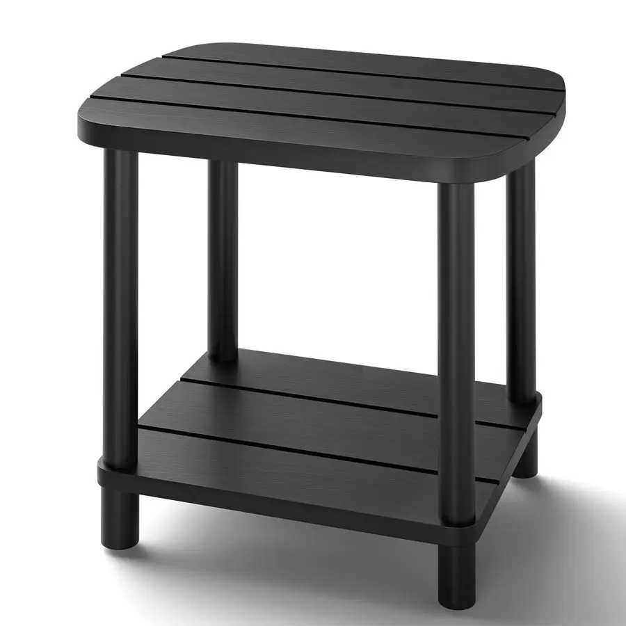 

Уличный кофейный столик, двухуровневый приставной столик Adirondack, устойчивый к непогоде, для патио, бассейна, веранды, заднего двора.