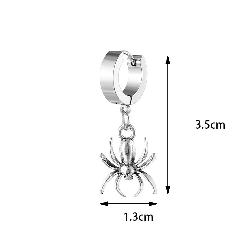 Women Gothic Spider Drop Earrings, Trend Halloween Themed Ear Ornaments For Party & Gift