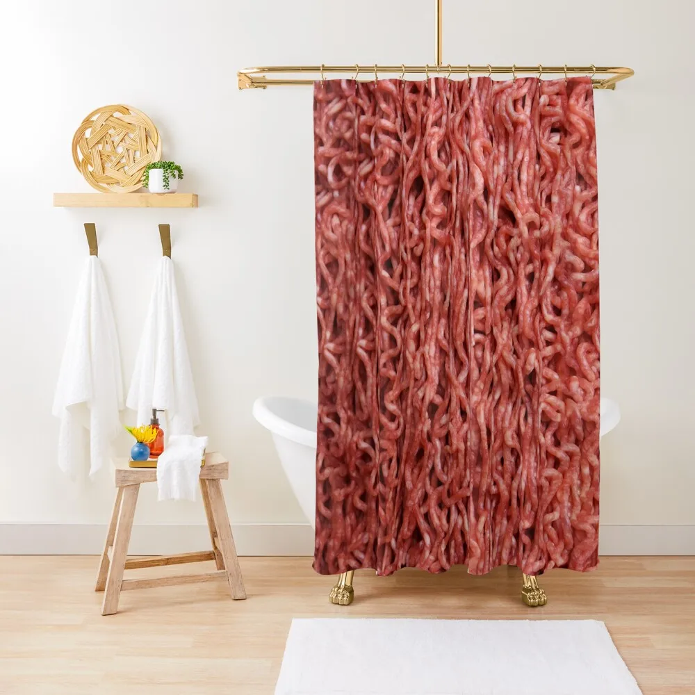 

Raw Ground Beef Shower Curtain Cover Shower Set For Bathroom Curtain