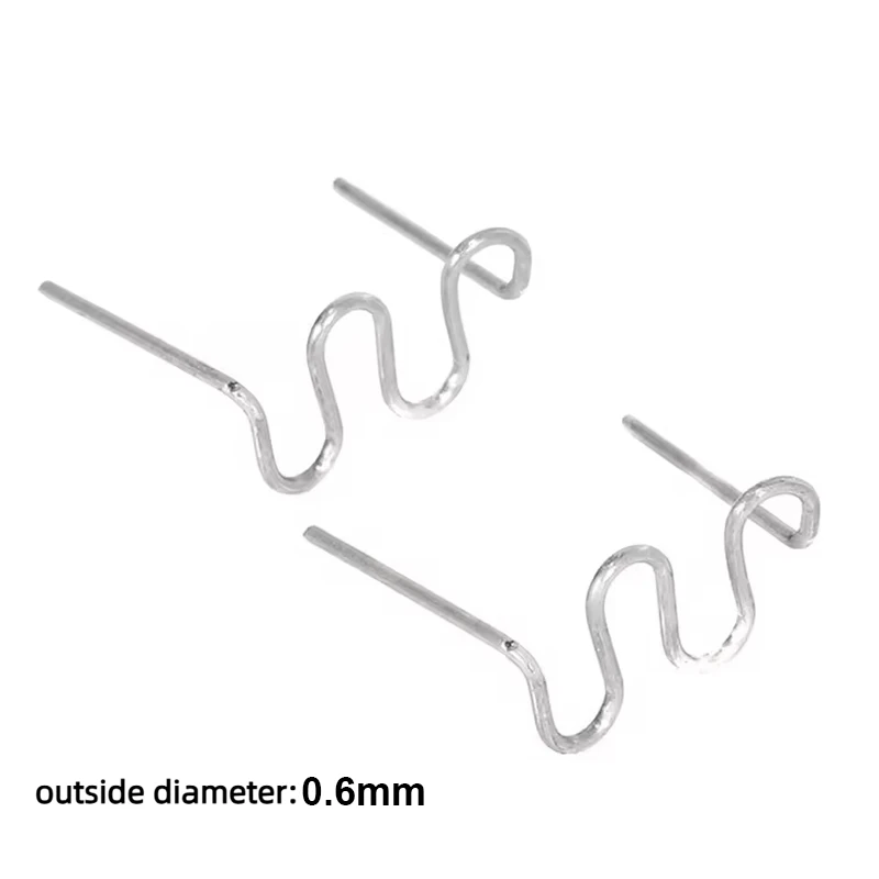 1000 Stück 0,6 mm Schweißnägel, S-Wellen-Klammern für Autostoßstangen, Karosserie, Kunststoffklammer-Reparaturset, hohe Qualität – Detail 3