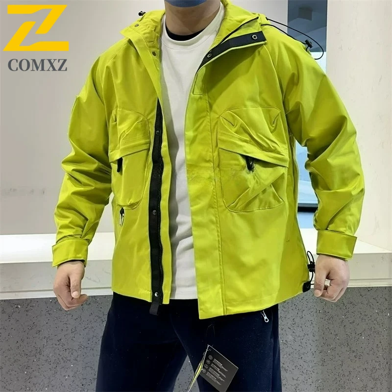 

2025 Fashion Hiking Jackets Men Women Windproof Waterproof Camping Running Thin Gorpcore Unisex Coats Windbreaker Couple Work