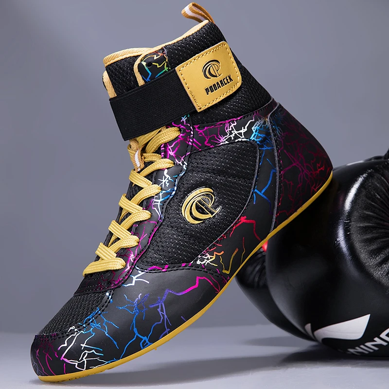 

Мужские профессиональные боксерские и борцовские кроссовки, модные и удобные для тренировок, практичная обувь для бокса и борьбы