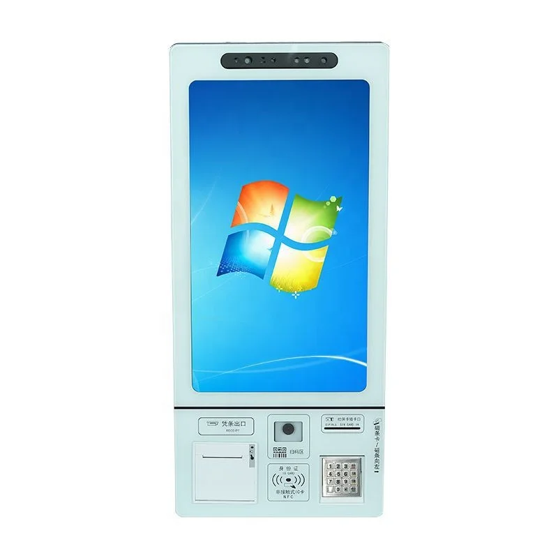 

Настенный/напольный 21,5-дюймовый киоск для заказа с сенсорным экраном Burger King KFC Код сканирования Киоск для проверки самообслуживания