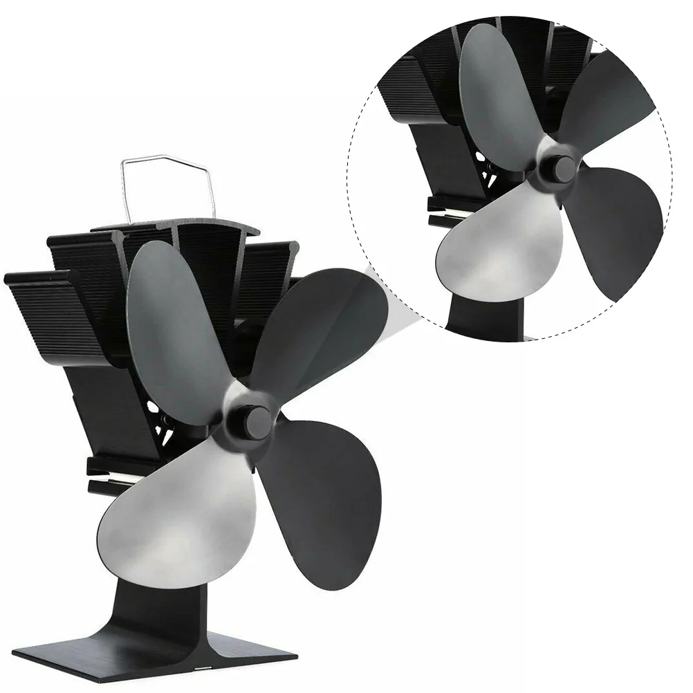 

4 Blades Heat Powered Stove Fireplace Fan For Wood Burners Silent Thermal Powered Efficient Heat Distribution Home Stove