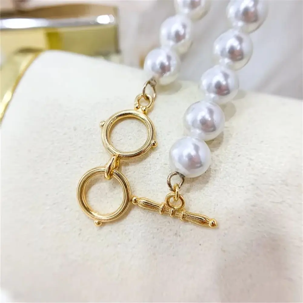 

Solid S925 Sterling Silver Bracelet OT Clasps & Hooks DIY Handmade Pearl Necklace Connectors Material Fine Jewelry Accessories