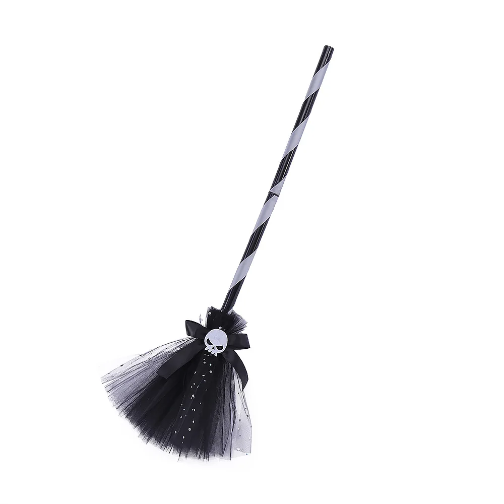 Хэллоуин косплей ведьма детские платья шляпа метла одежда вечерние маскировка для девочек костюм на Хэллоуин карнавальные наряды костюм