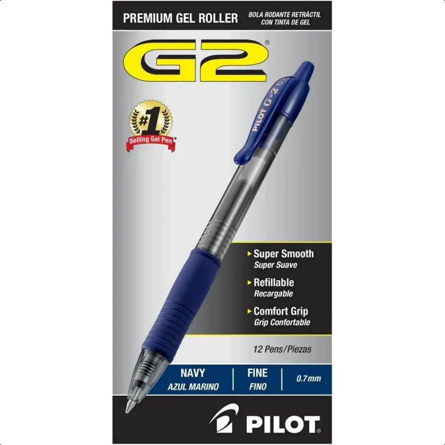 

Гелевые ручки G2 Premium Fine Point 0,7 мм, темно-синие, упаковка из 12 шт.