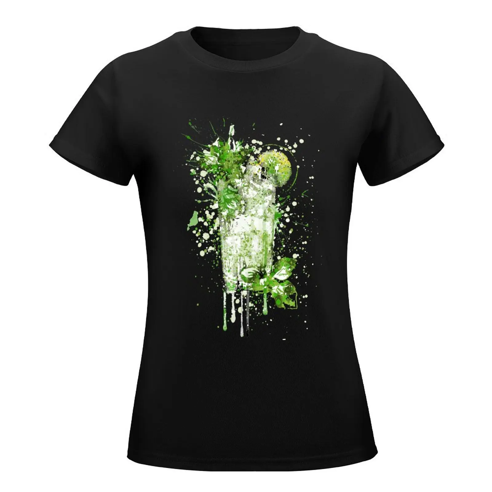 Glass of Mojito T-Shirt tops summer top korean fashion summer clothes t-shirts for Women pack