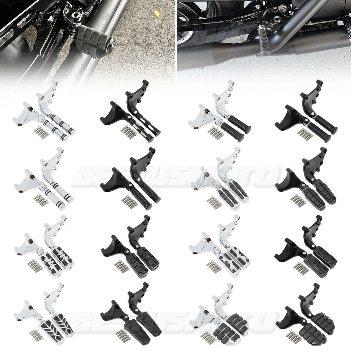 Motorcycle Accessories Rear Passenger Foot Pegs Mount Pedal For Harley Sportster Iron 883 1200 XL 48 72 SuperLow 2014-2021