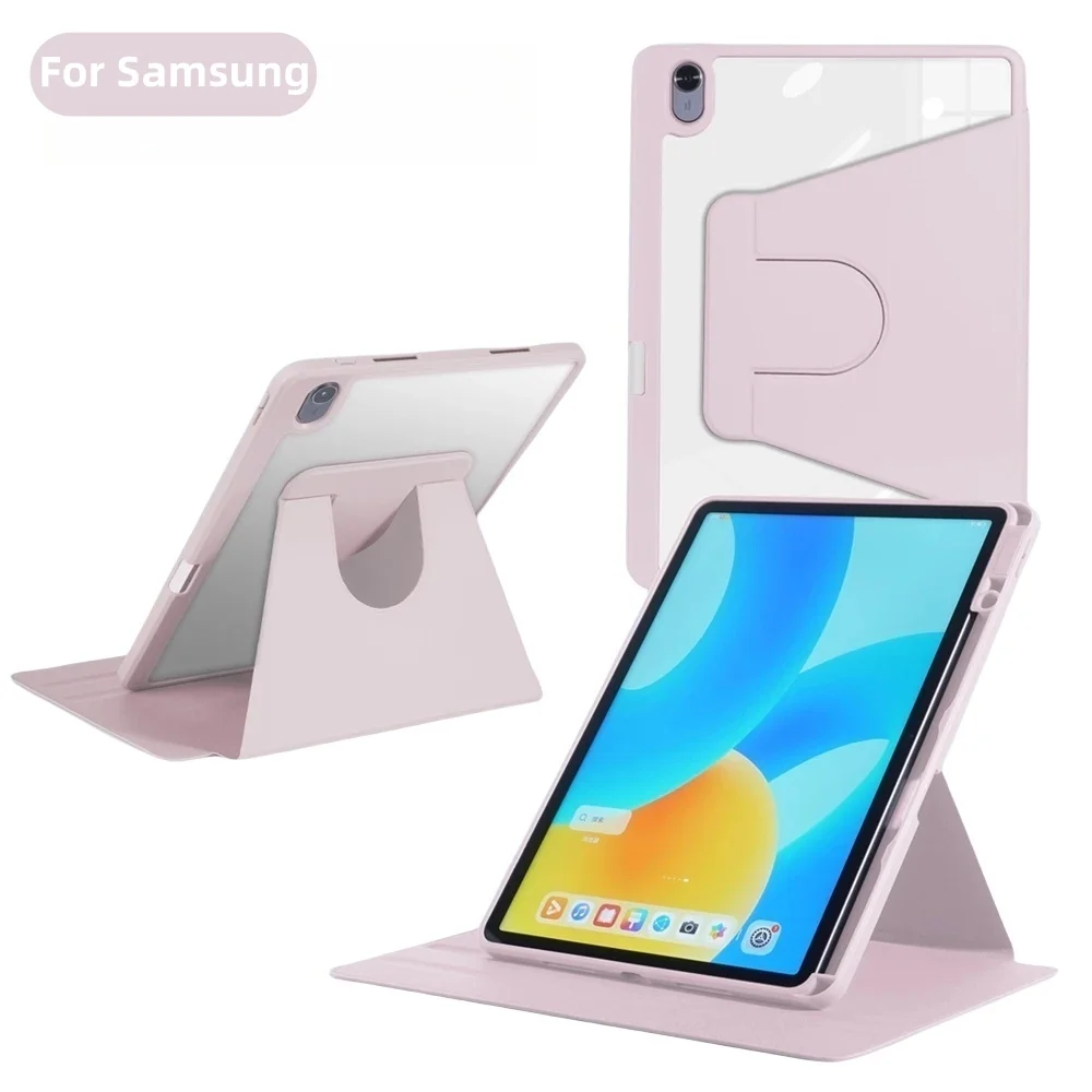 

Для Samsung Galaxy Tab A8 10,5 дюймов 2021, умные вращающиеся на 360 градусов чехлы для планшетов с держателем для карандашей для Tab SM-X200 X205, чехол