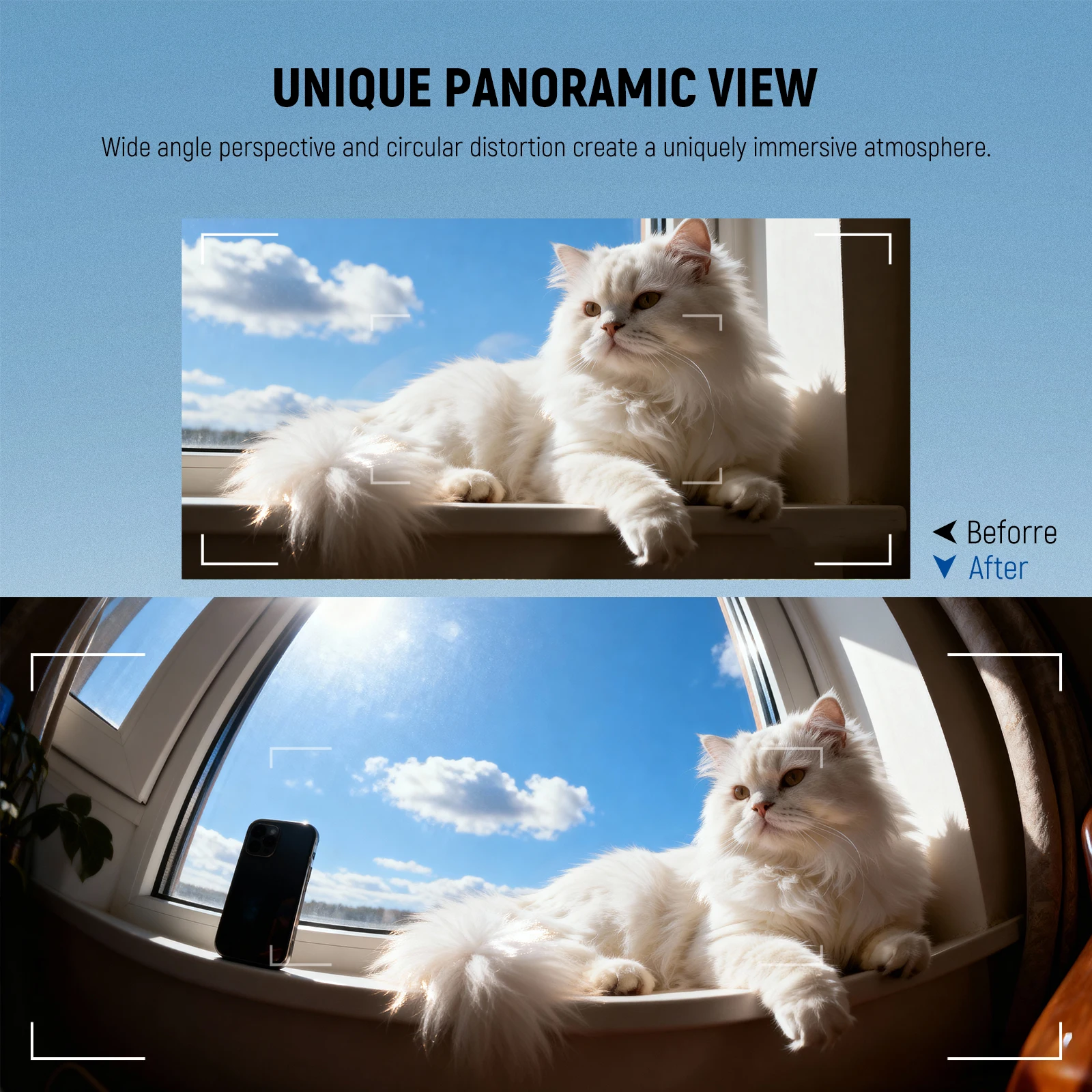 أحدث 170 °   عدسة عين السمكة VR مقاس 14 مم مع مشبك عدسة ملولب 17 مم، رؤية عين السمكة البانورامية لهاتف iPhone 1716 Pro Max Android S25 Ultra