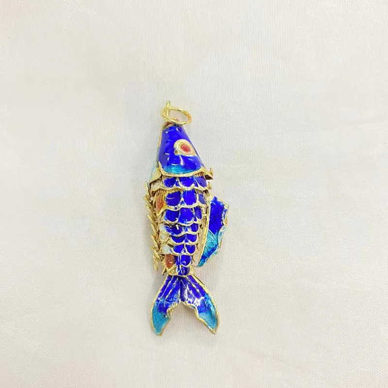 10pcs 5cm Cloisonne Animal Cute Koi Fish Charms DIY Carp Pendant for Jewelry Making Finding Enamel Earrings keychain Accessories