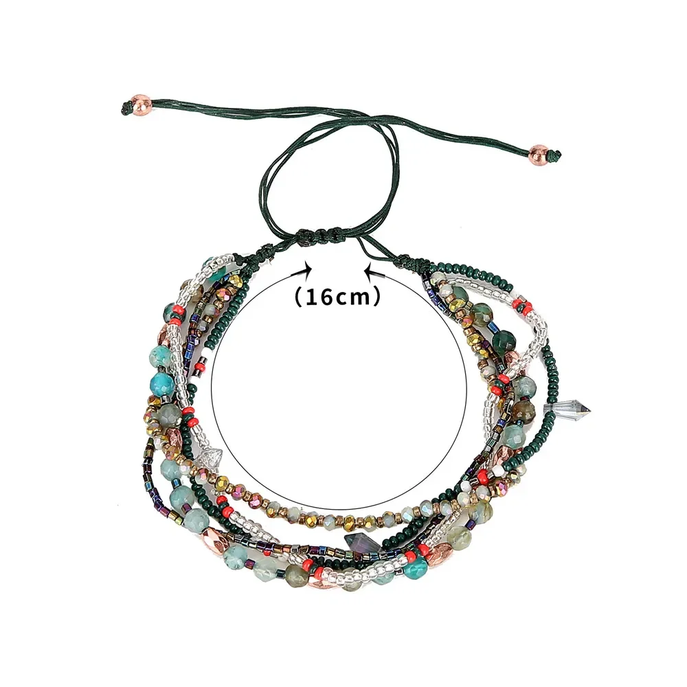 Bohemia Style Thin Beads Bracelet Multi-layer Colors Friendship Boho  Bracelets&Bangles Charm Couple Beach Jewelry For 2018