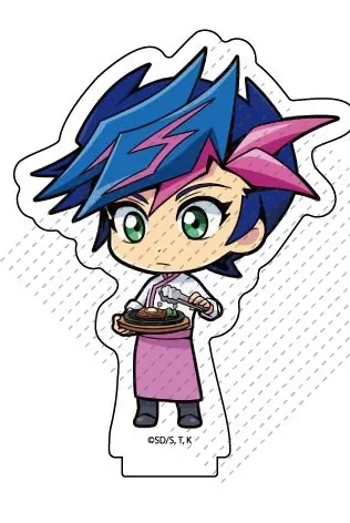 Anime Yu-gi-oh! VRAINS Boneka Figur Mini YuGiOh Yusaku Fujiki Takeru Homura Stand Akrilik Model Cosplay Mainan untuk Hadiah