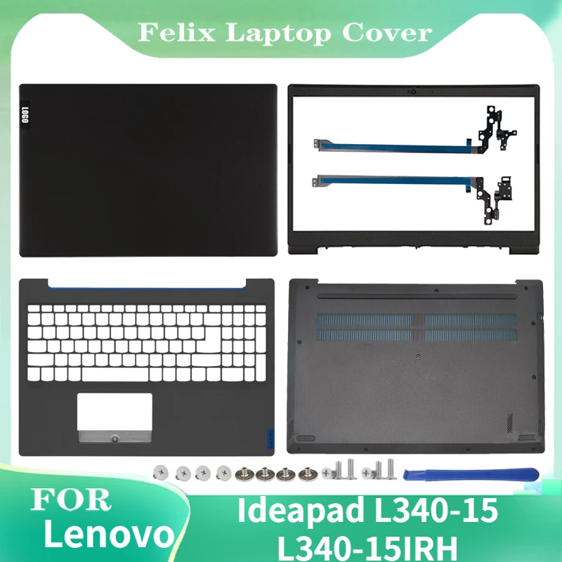 FOR Lenovo Ideapad L340-15 L340-15IRH penutup belakang Bezel Depan dilipat kelas atas Bawah sepatu Hitam