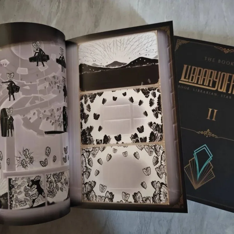 Kolekcja ilustracji z projektu Library of Ruina, inspirowana motywami gry Moon, książka o sztuce, chińskie dzieła sztuki, prezent dla graczy, odznaka, gadżety.