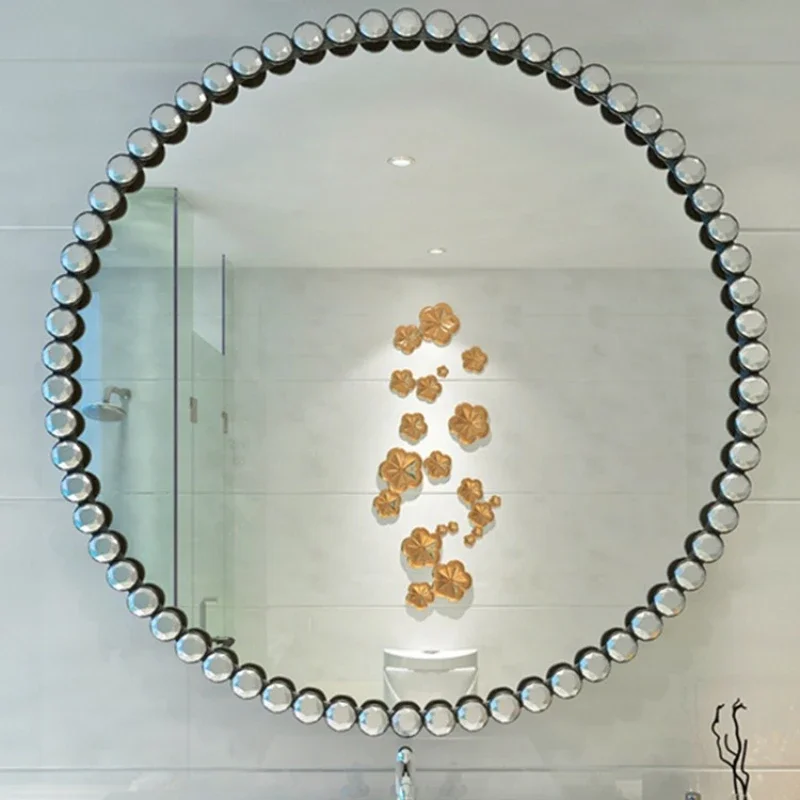 Postmodern  Decorative Mirrors Round Bath Desktop Hairdressing Decorative Mirrors Nordic Toilet Miroir Mural Home Decoration