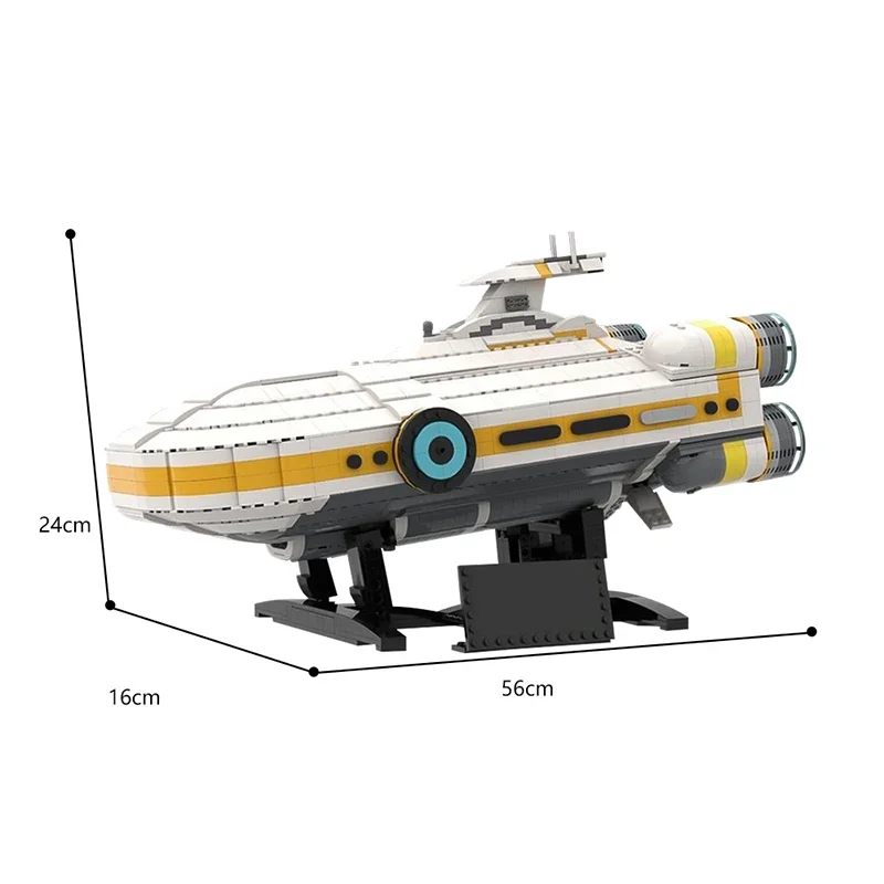 حار لعبة البضائع أورورا سفينة الفضاء اللبنات MOC- 193498   نموذج تجميع السفن البحرية الغواصة هدية لعبة ألغاز للأطفال