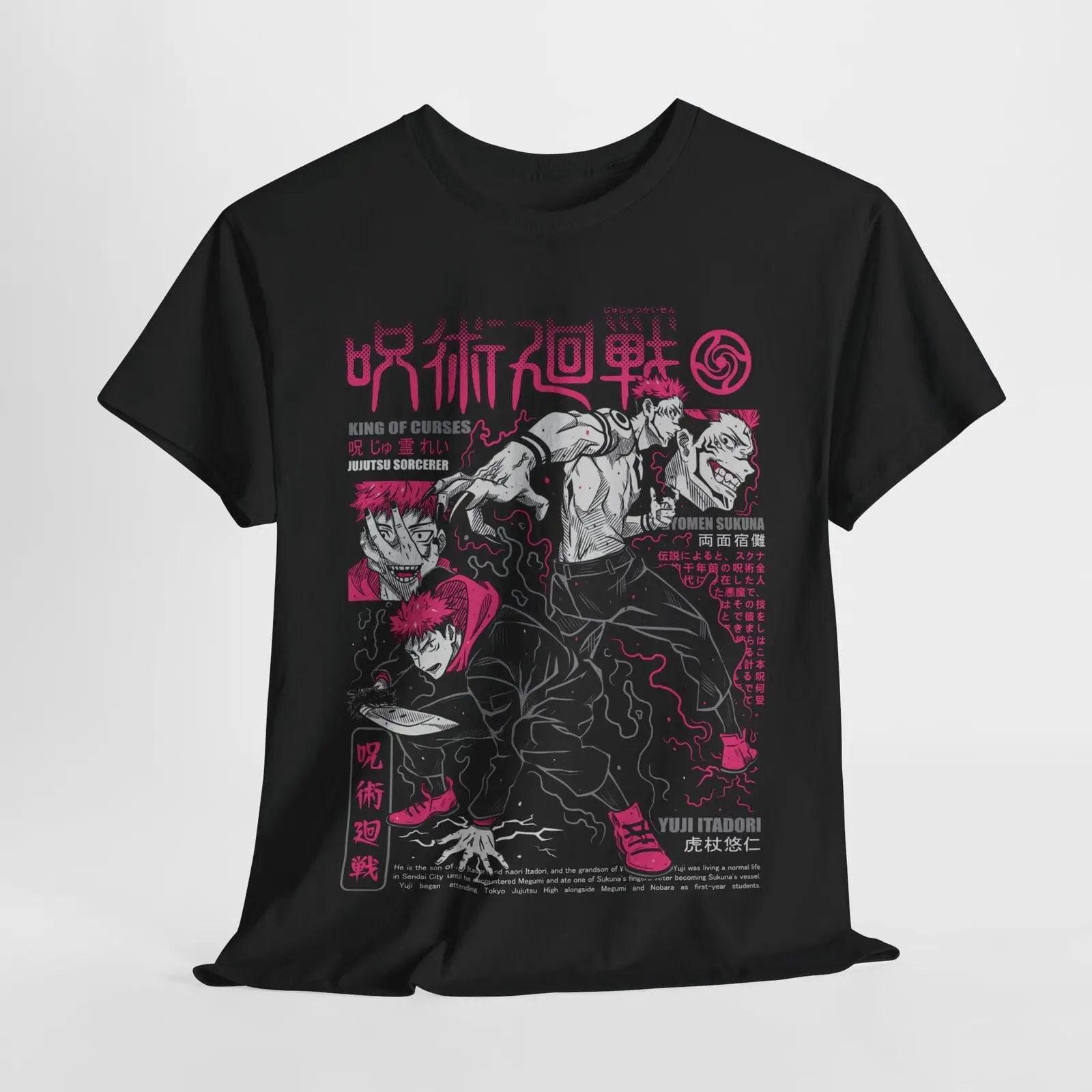 Sukuna Ryomen Jujutsu Kaisen T-Shirt Itadori Gojo Anime Japanese Tee Shirt JJK