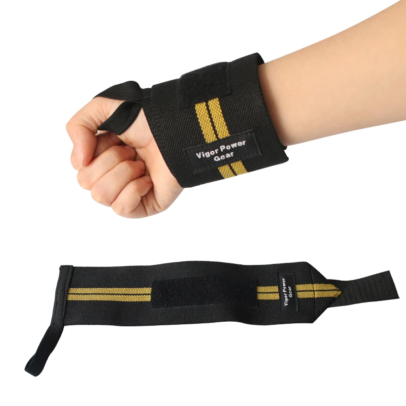 Adjustable Weight Lifting Wrist Wrap, Elastic Bandage Type, Thumb Loop, Sports Wrist Brace, 1Pc