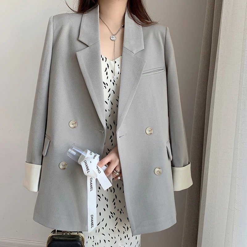 

Ruu Home Повседневный свободный женский костюм Jaet Весна Осень Маленький дизайн Sense (3) Полиэстер Чистый цвет для поездок на работу Sle