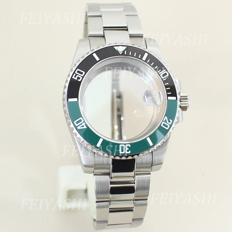 

40mm Men Watch Case Sapphire Crystal Glass For Seiko NH35 NH34 NH36 NH38 Miyota 8215 ETA 2824 Movement 28.5mm Dial Upgrade Parts