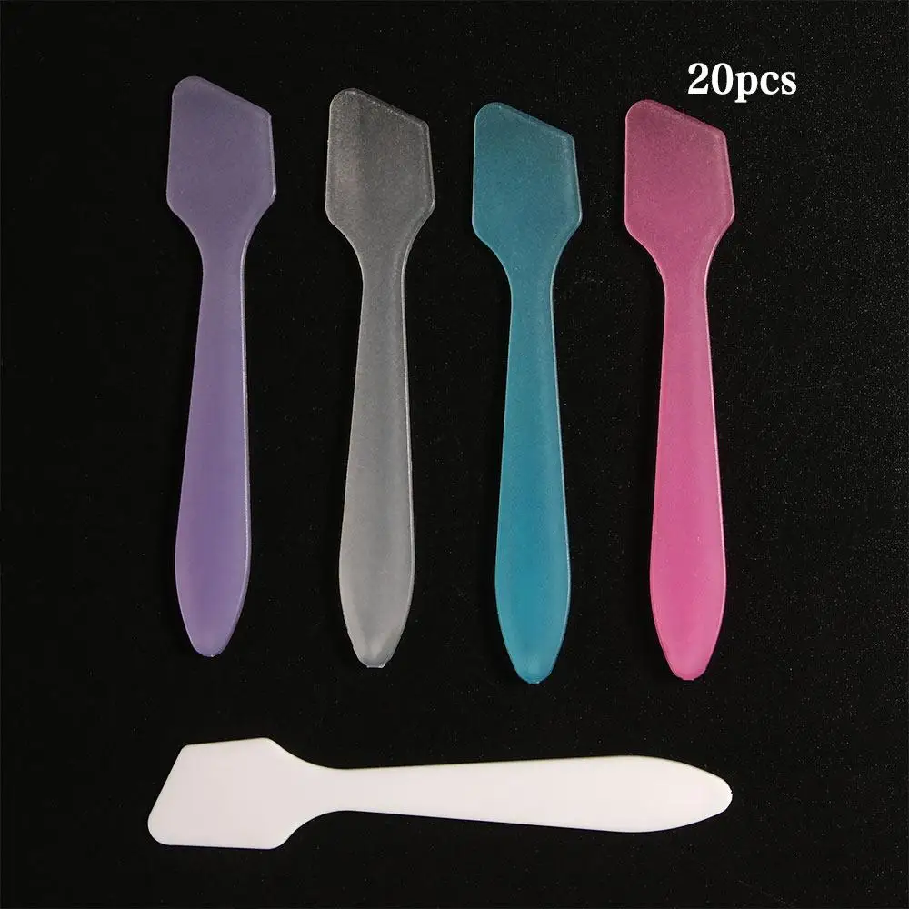 Espátulas de plástico para 20 piezas, mascarilla para el cuidado de la piel, herramientas de barro, palo para máscara, raspador, herramientas cosméticas, cuchara mezcladora