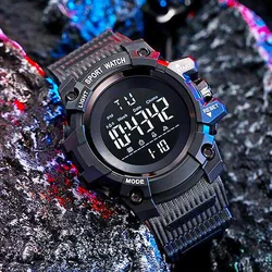 YIKAZE 50MM Big Dial Sports Watches Military Countdown Stopwatch Sport Watch LED Digital Men's Watch Waterproof Electronic Clock