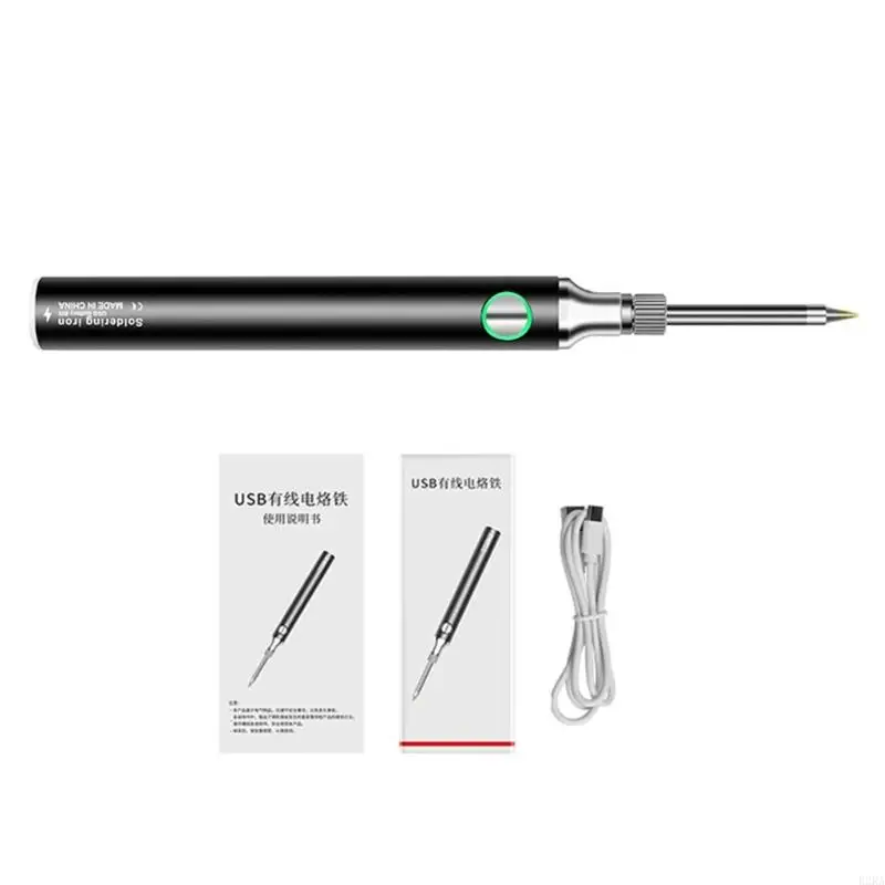 Portable Soldering Iron Welding Fast Charging with LED Light for Home & DIY Use