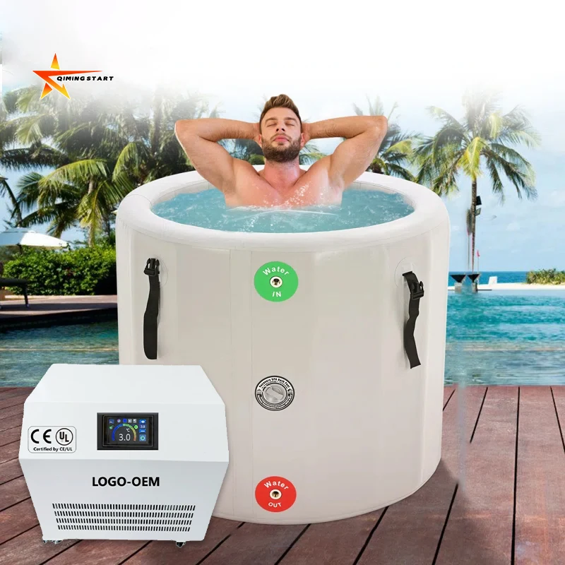 Portable Pvc Ice Bath Tubs Inflatable Cold Plunge Therapy Ice Bath Recovery Tub Spa Ice Bath Recovery Pod With Lid For Adults
