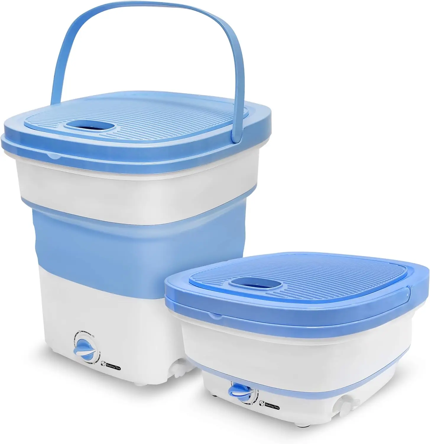 

Portable Washing Machine Lightweight Collapsible Bucket - Perfect for Camping, Travelling, Apartment, Dorm - PUCWM33