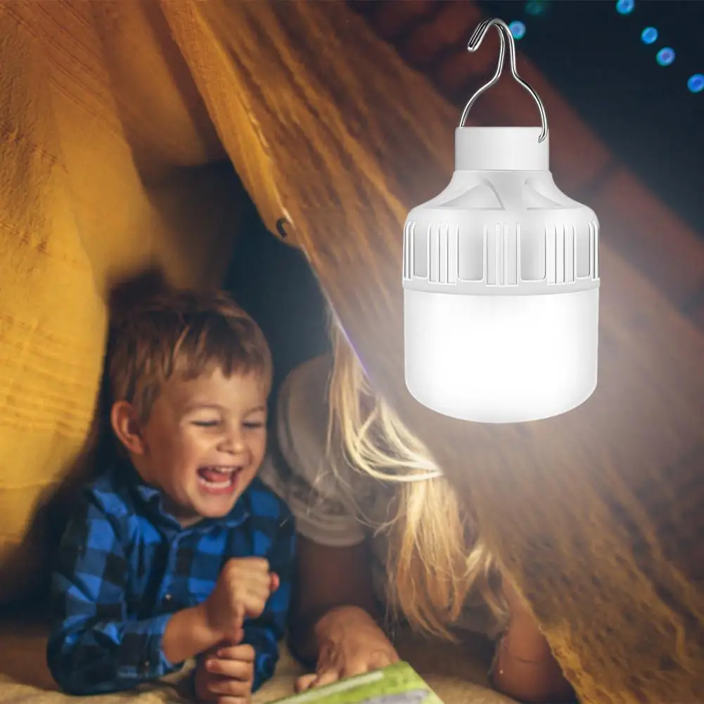 Bombilla Led recargable de alto lúmenes, versátil, 3 modos para uso en interiores y exteriores, superbrillante