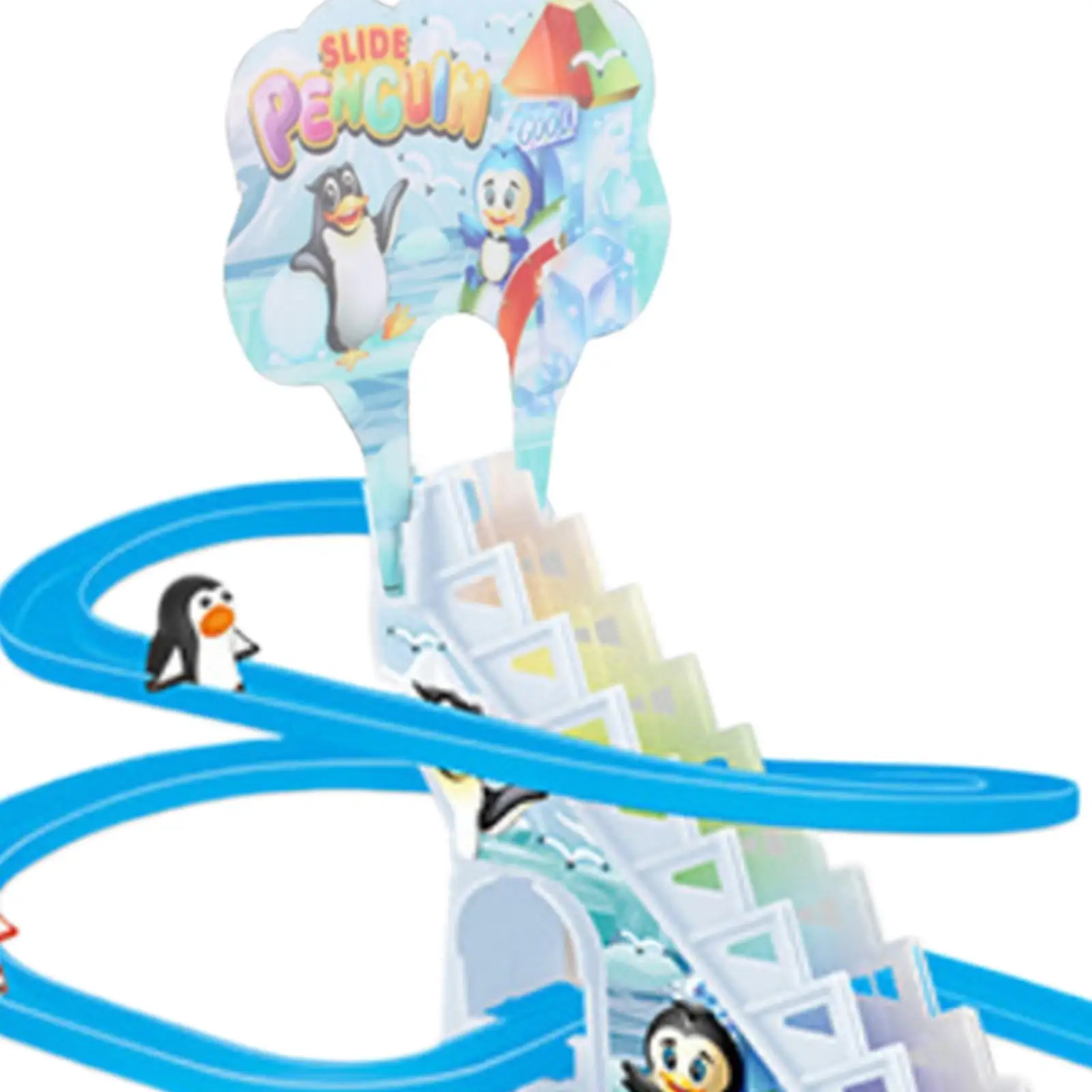 Electric Penguin Race Set with Music Penguin Stair Climbing Toy for Boys Toddlers Children Kids Birthday Gifts