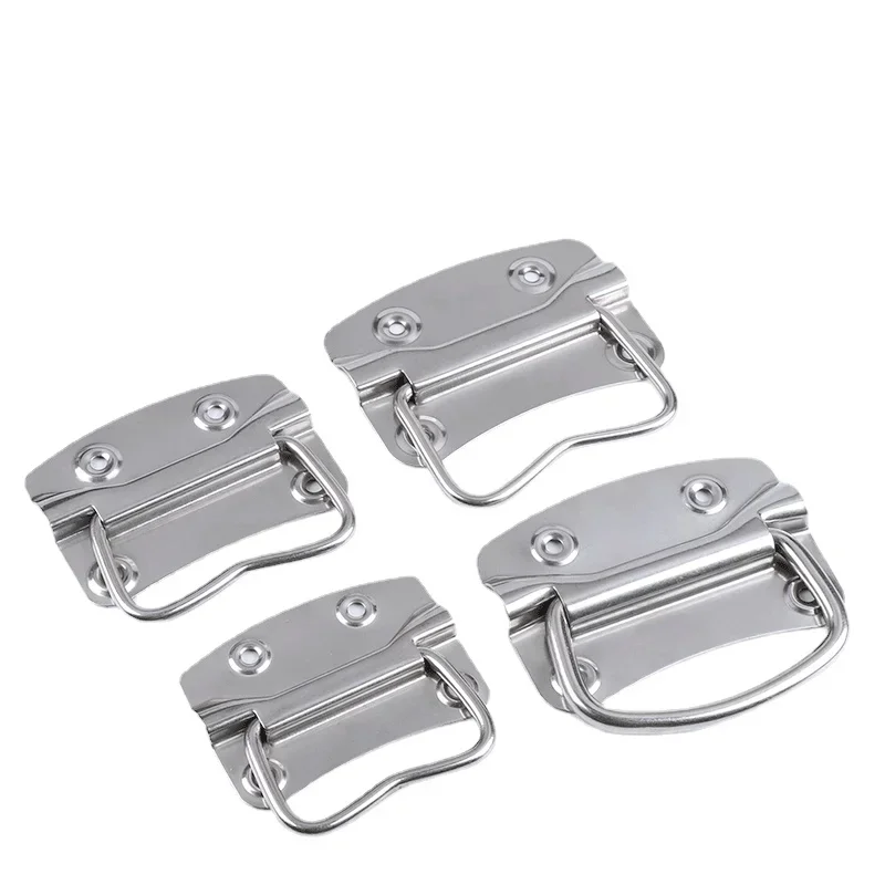 1pcs Stainless steel case draw hand folding tool box movable circular handle industrial desktop mechanical hardware accessories