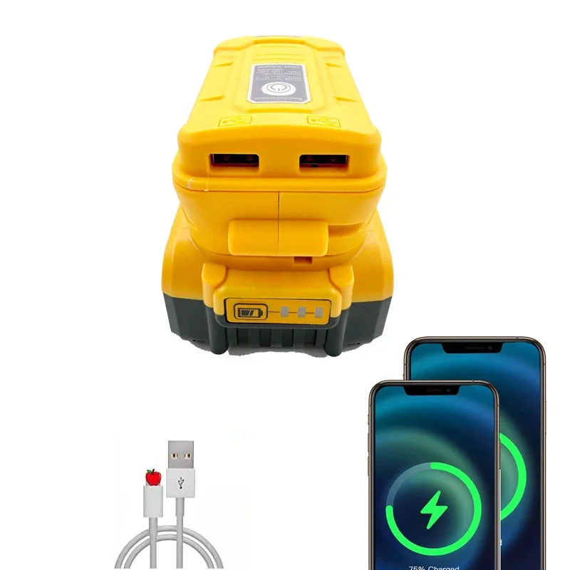 

Стойка для быстрой зарядки Dewalt 18 в 20 в, литиевая батарея, портативный адаптер с USB-портом, быстрая зарядка
