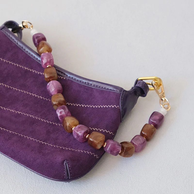 Neue Mode Frau Tasche Zubehör Abnehmbare Candy Perlen Ketten Nette Acryl Luxus Strap Frauen Elegante Tasche Acryl Griff Kette