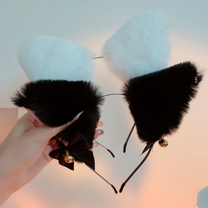 Diadema con orejas de gato y zorro para mujer y niña, accesorios para el cabello, banda para la cabeza, encantadora, encantadora, para fiesta nocturna, Club, Bar, Cosplay, pinza para el pelo