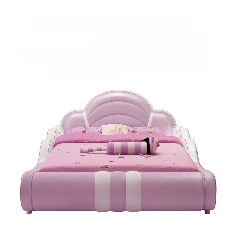 

Creative Princess Girl Children Beds Single Pink Student Modern Minimalist Children Beds Cartoon Kinderbett Bedroom Furniture