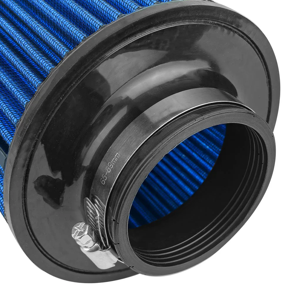 76mm 3inch Car High Flow Air Filter Cold Air Intake Universal Filters for Sport Racing Car Engine Air Inlet Washable