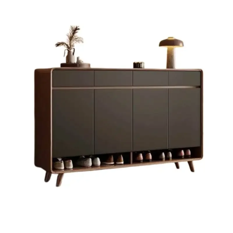 Factory Direct 2026 Modern Black Shoe Cabinet Nordic Doors Closed Corridor Storage Shoe Cabinet Living Room Drawers Meuble Chaus