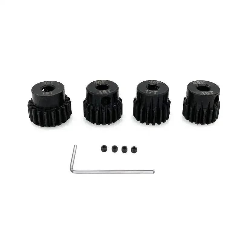 4PCS 48P 3.17mm RC Car Motor Gear Pinion 16T 17T 18T 19T for 1/10 RC Crawler Car Axial SCX10