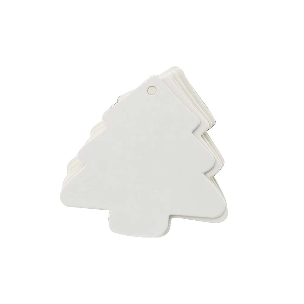 

50 Pcs White Gift Tags Christmas Tree Ornaments Vintage Wedding Kraft Pendants Shape Label